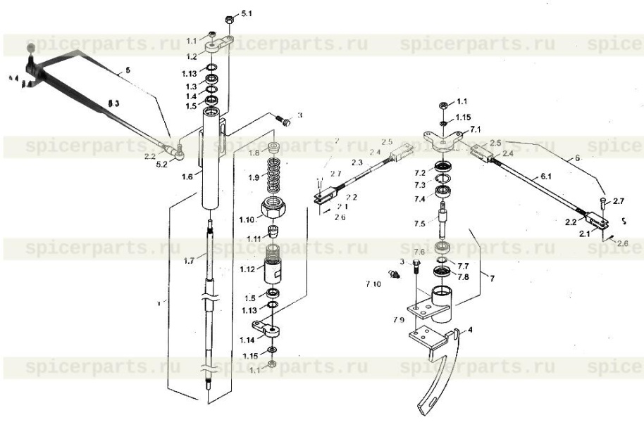 Conversion lever mechanism (9F850-83A040000B0) на 9F850-83A000000A0 Gear shift control system