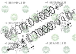 Friction disc spacing rack assembly