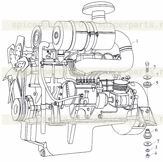 Гайка М20х1.5 (GB/T 889.2) на Двигатель