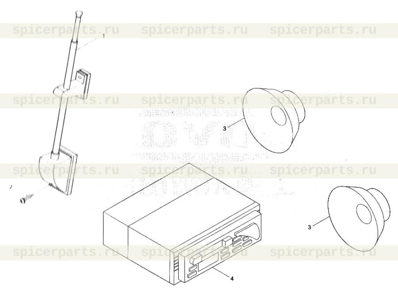Radio cassette player (9F653-69A030100A0) на 9F653-69A030000A0  Radio cassette player assembly