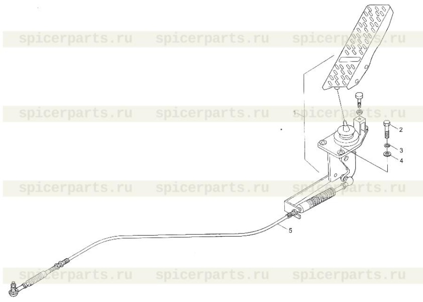 Throttle pedal assembly (9F653-05A010000A0) на 9F653-05A000000A0 Throttle control system