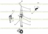 B80B110802 Правый механизм работы в сборе 2 B80B110802 Правый механизм работы в сборе 2