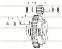 Обратная планетарная передача в сборе zl50.3.4a Обратная планетарная передача в сборе zl50.3.4a