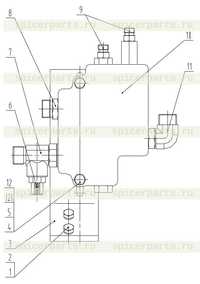 Установка приоритетного клапана 12C0320001 Установка приоритетного клапана 12C0320001