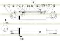 Передний цилиндр наклона Передний цилиндр наклона