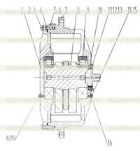 22W0019 Кожух механизма вибрации левый 22W0019 Кожух механизма вибрации левый