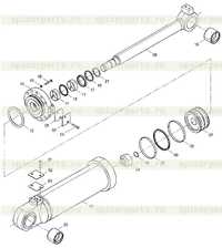 10C1287 002 Наклонный цилиндр ковша 10C1287 002 Наклонный цилиндр ковша