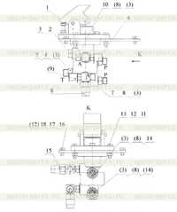 45С0029 Клапан тормозной в сборе 45С0029 Клапан тормозной в сборе