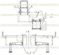 43E0065 Ступень и поручень в сборе 43E0065 Ступень и поручень в сборе