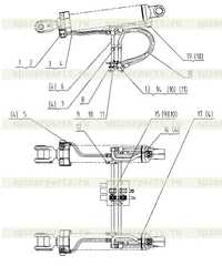 Линии цилиндра стрелы 00C1783 000 Линии цилиндра стрелы 00C1783 000