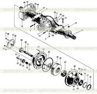 Передняя ось в сборе 01E0173 008 Передняя ось в сборе 01E0173 008