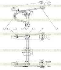 Линии цилиндра стрелы 00C1520 000 Линии цилиндра стрелы 00C1520 000