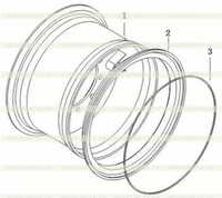 Front axle rim E4-4110002027 14.00/1.5-25.371379 Front axle rim E4-4110002027 14.00/1.5-25.371379