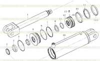 Hydraulic cylinder F13-4120004771 100*50*260.5-562(3713CH) Hydraulic cylinder F13-4120004771 100*50*260.5-562(3713CH)