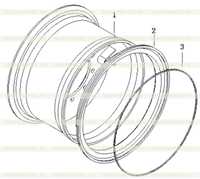 Rear axle rim E7-4110002026 14.00/1.5-25.371379 Rear axle rim E7-4110002026 14.00/1.5-25.371379