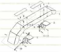 Right rear fender M7-2829000463 Right rear fender M7-2829000463