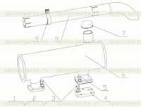 Глушитель в сборе D7019-1201000/05 Глушитель в сборе D7019-1201000/05