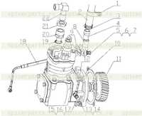 Пневматический воздушный компрессор в сборе D7019-3509000/10 Пневматический воздушный компрессор в сборе D7019-3509000/10