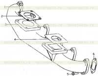 Выхлопная труба в сборе 640-1008200-05 Выхлопная труба в сборе 640-1008200-05