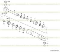 Гидроцилиндр поворота в сборе I2110-4120001004 (3713CH) Гидроцилиндр поворота в сборе I2110-4120001004 (3713CH)