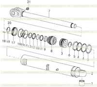 Гидроцилиндр подъема стрелы F8-4120000867 (371401) Гидроцилиндр подъема стрелы F8-4120000867 (371401)