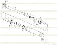 Lifting cylinder assembly F1310-4120002522 (3713CH)