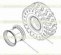 Обод и шина в сборе Обод и шина в сборе