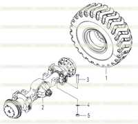 Front axle assembly E1-2907001528 Front axle assembly E1-2907001528