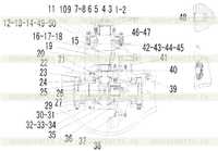 Задняя ось главного привода в сборе Задняя ось главного привода в сборе