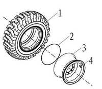 5784554 () 26.5-25F/20 R/20 TIRE AR-RIM 5784554 () 26.5-25F/20 R/20 TIRE AR-RIM