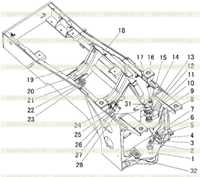 Задняя рама в сборе Задняя рама в сборе