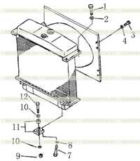 детали опоры радиатора детали опоры радиатора