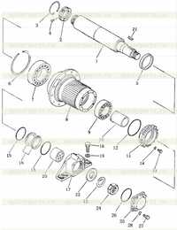 FINAL DRIVE SHAFT AND HUB SD16, SD16E FINAL DRIVE SHAFT AND HUB SD16, SD16E