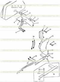 HYDRAULIC PIPING (hydraulic tank to lift cylinder) SD16 (1) HYDRAULIC PIPING (hydraulic tank to lift cylinder) SD16 (1)