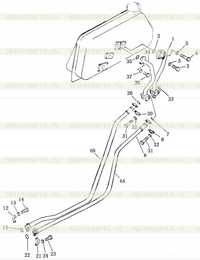 HYDRAULIC PIPING (hydraulic tank to lift cylinder) SD16, SD16E (1) HYDRAULIC PIPING (hydraulic tank to lift cylinder) SD16, SD16E (1)