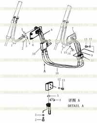 HYDRAULIC PIPING (hydraulic tank to lift cylinder) SD16L (2) HYDRAULIC PIPING (hydraulic tank to lift cylinder) SD16L (2)