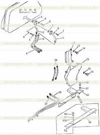 HYDRAULIC PIPING (hydraulic tank to lift cylinder) SD16L (3) HYDRAULIC PIPING (hydraulic tank to lift cylinder) SD16L (3)