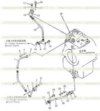 трубопровод гидротрансформатора 2 трубопровод гидротрансформатора 2