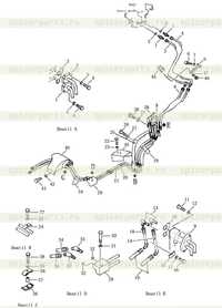 Гидравлический трубопровод (бак → цилиндр) (для SD23S) Гидравлический трубопровод (бак → цилиндр) (для SD23S)