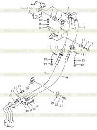Гидравлический трубопровод (бак → цилиндр подъема) Гидравлический трубопровод (бак → цилиндр подъема)
