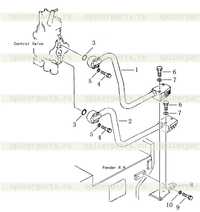 Гидравлический трубопровод (бак → трехстержневой цилиндр рыхлителя) Гидравлический трубопровод (бак → трехстержневой цилиндр рыхлителя)