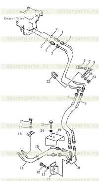 Гидравлический трубопровод (бак → цилиндр наклона) Гидравлический трубопровод (бак → цилиндр наклона)