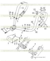 Трубопровод одиночного стержня рыхлителя Трубопровод одиночного стержня рыхлителя