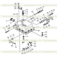 Клапан коробки передач. Крышка и рычаг Клапан коробки передач. Крышка и рычаг