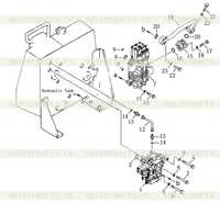 Крепление рабочего оборудование клапанов (с одним стержнем рыхлителя) Крепление рабочего оборудование клапанов (с одним стержнем рыхлителя)