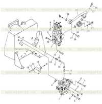 Крепление рабочих клапанов (с тремя стержнями рыхлителя) Крепление рабочих клапанов (с тремя стержнями рыхлителя)
