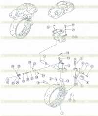 Brake and linkage Brake and linkage