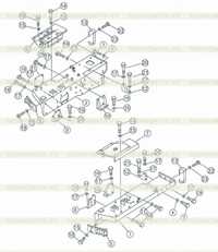 Floor plate and fender (with standard cab) (with single shank ripper) 1 Floor plate and fender (with standard cab) (with single shank ripper) 1