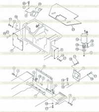 Floor plate and fender (with standard cab) (with single shank ripper) 2 Floor plate and fender (with standard cab) (with single shank ripper) 2