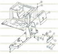 Floor plate and fender (with standard cab) (with three shank ripper) 4 Floor plate and fender (with standard cab) (with three shank ripper) 4